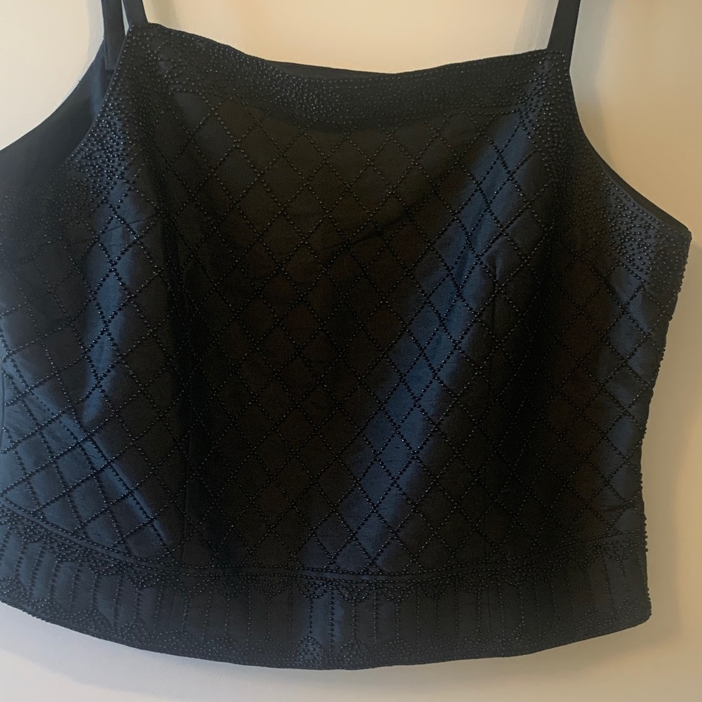 Studio Jax Elegant Black beaded Camisole
